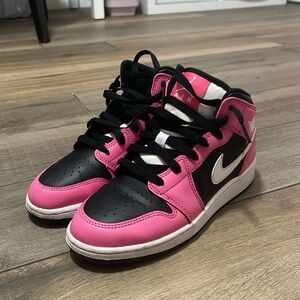 Pink and Black Jordan 1 Mids